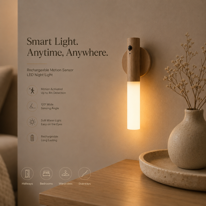 Motion Sensor Night Light – Magnetic LED Lamp